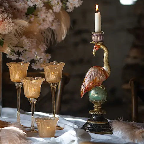 Ljusstake Flamingo 43 cm