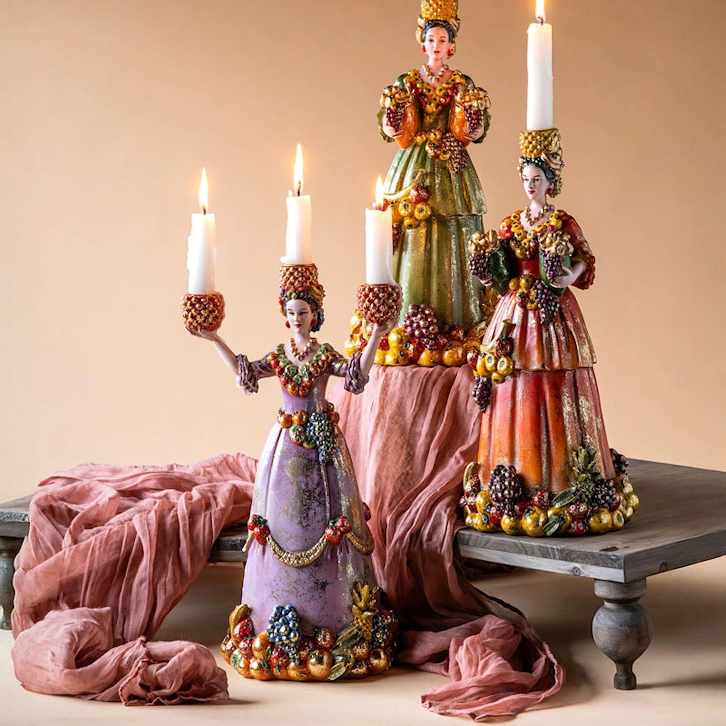 DEFEKT 52% rabatt Trearmad Ljusstake Dolores Frukt