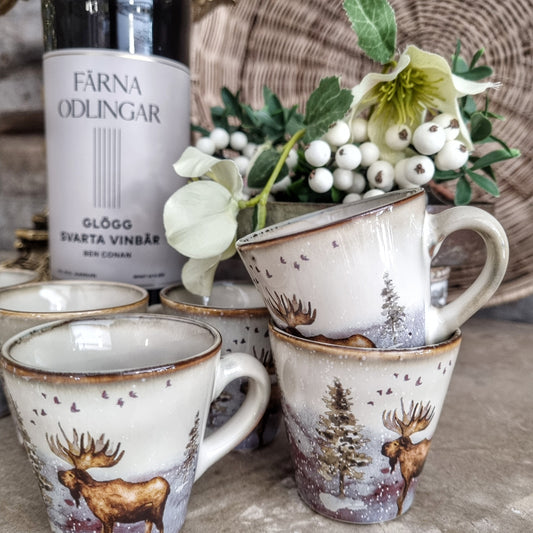 Glöggmuggar Skog/Älg motiv 6-pack