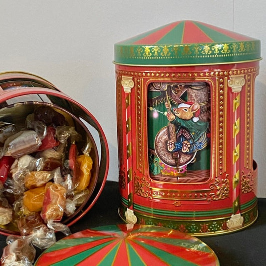 Plåtburk Speldosa Julmöss