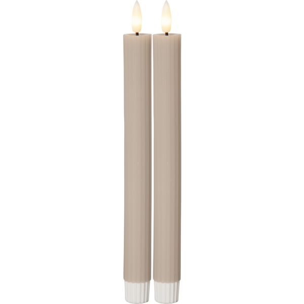 Batteriljus - LED Antikljus 2 pack Flamme Stripe 25 CM