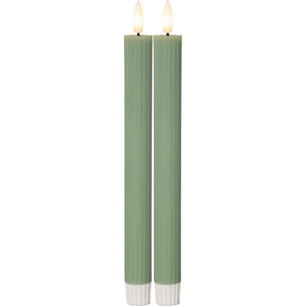 Batteriljus - LED Antikljus 2 pack Flamme Stripe 25 CM