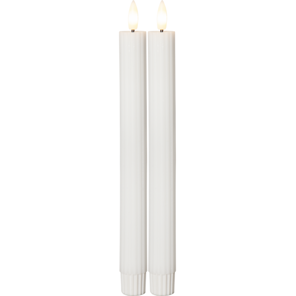 Batteriljus - LED Antikljus 2 pack Flamme Stripe 25 CM