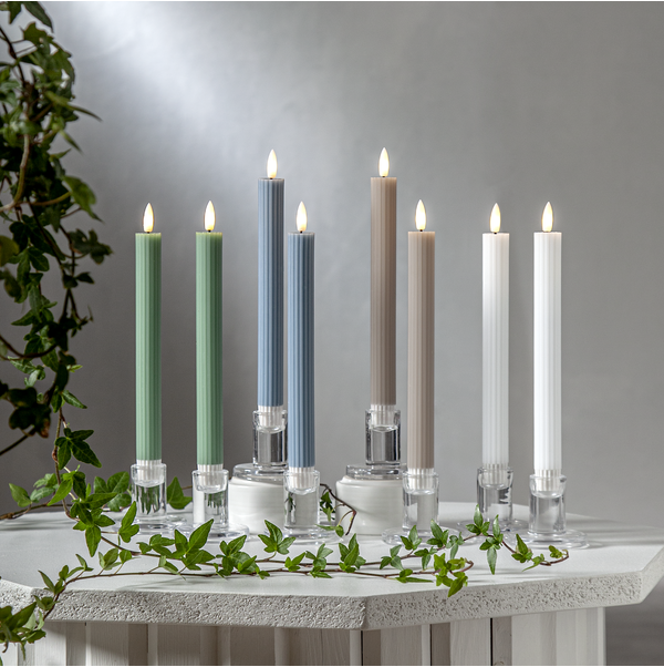 Batteriljus - LED Antikljus 2 pack Flamme Stripe 25 CM