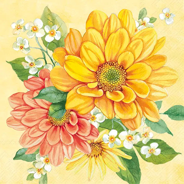 Hello Sunshine Yellow Kaffe 25x25 cm
