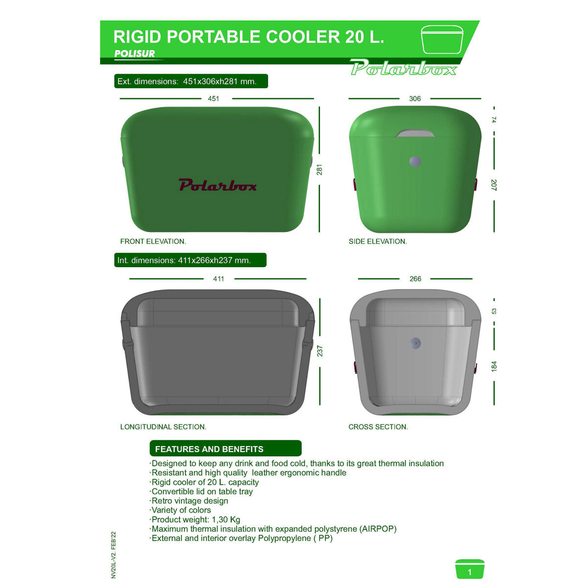 Polarbox 20L Pop