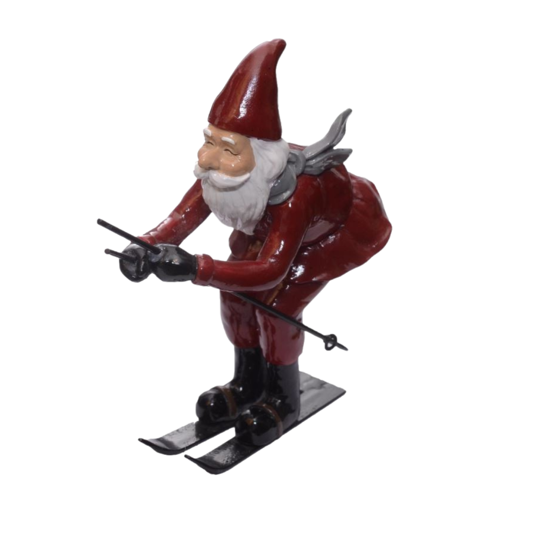 Tomte åker utför 13x7x18,5 cm