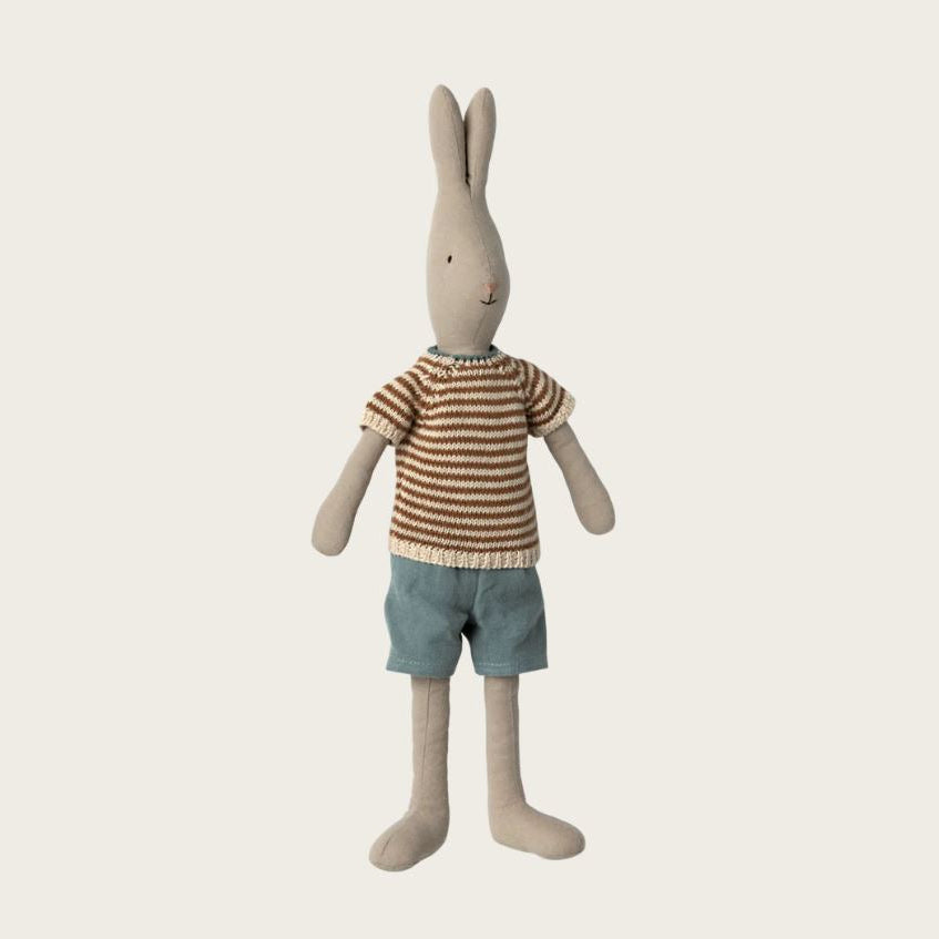 Maileg Rabbit, Size 3 - Classic - Knitted shirt and shorts