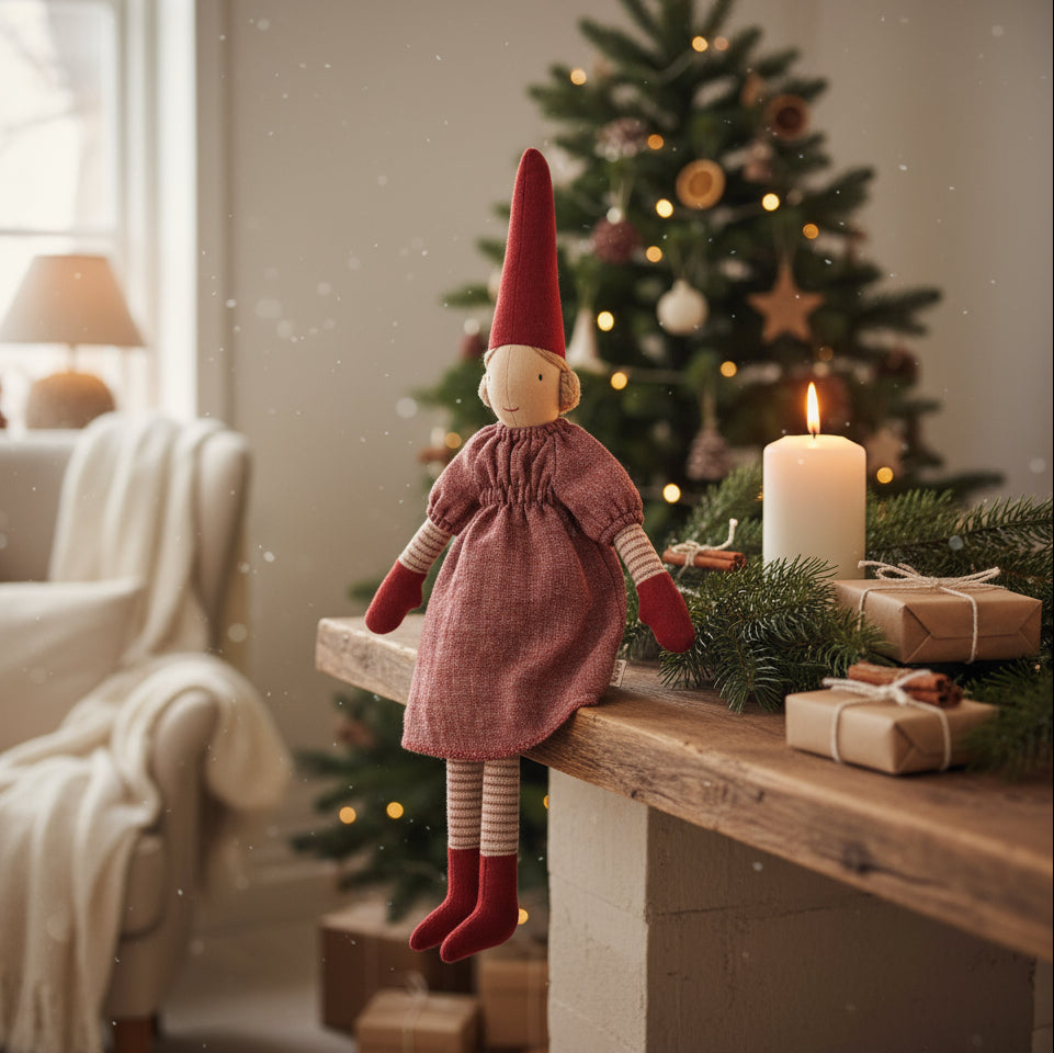 Maileg Pixy, Size 2 Girl - Red dress