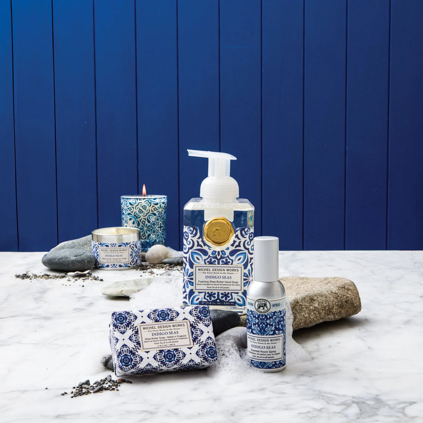 Michel Design Stor fast tvål - Indigo Seas 246 g