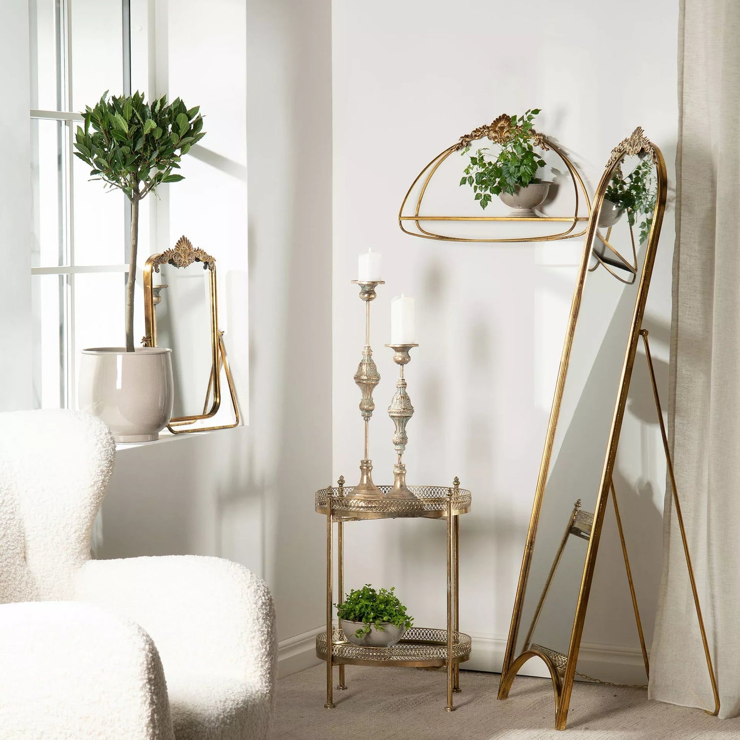 Kron / Blockljusstake Largo Guld