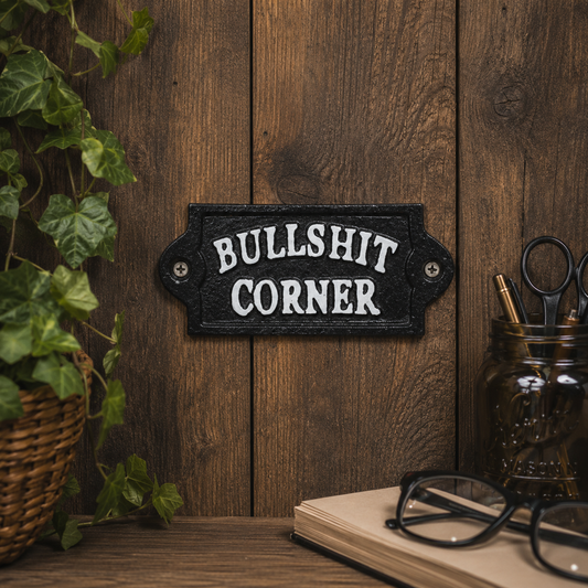 Skylt / Järn - Bullshit corner