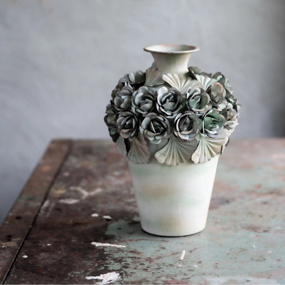 Stor Vas Ofelia Floral Green 30 CM