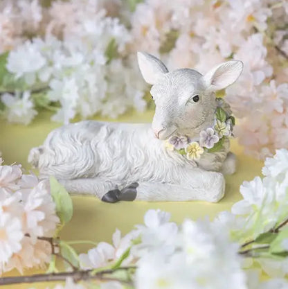 Dekoration Får med Krans