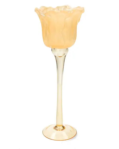 Ljuslykta på fot Blomma Aprikos