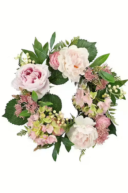 Stor Krans Pion och Hortensia 50 cm