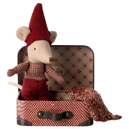 Maileg - Christmas mouse, baby in suitcase