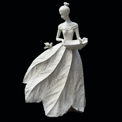 Trädgårdsdam med fågelbad 60 CM - Grå/Betongfärg