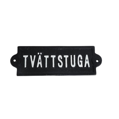 Skylt / Järn - Tvättstuga