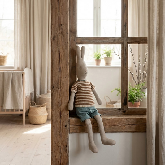 Maileg Rabbit, Size 3 - Classic - Knitted shirt and shorts