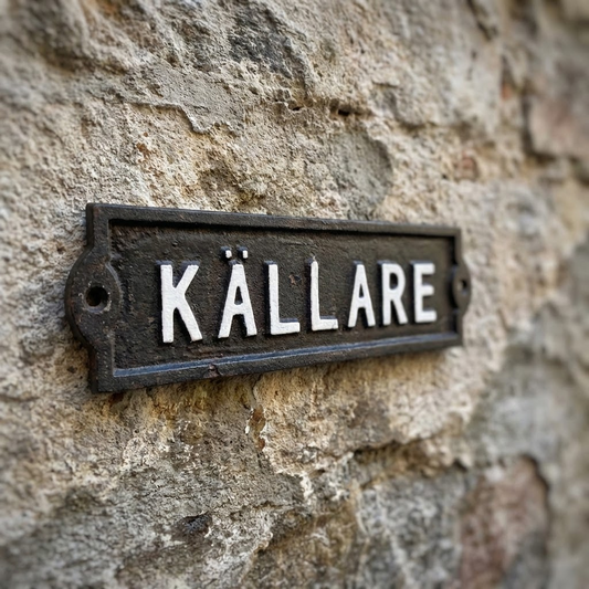 Skylt / Järn - Källare