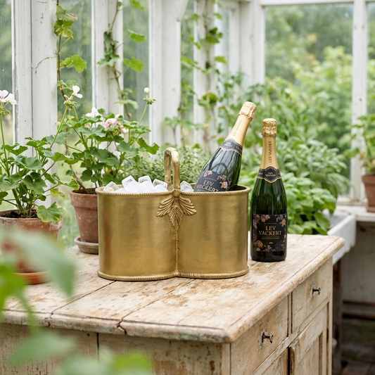 Stor Vinkylare Dubbel Antik Guld
