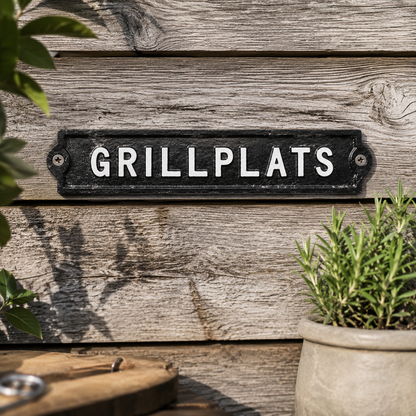 Skylt / Järn - Grillplats