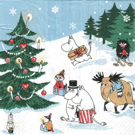 Moomin Joulun Ihmemaa Lunch 33x33 cm