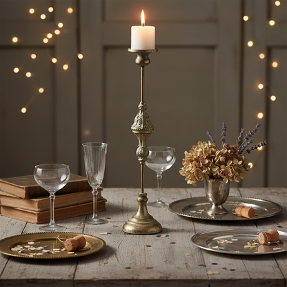 Kron / Blockljusstake Largo Guld