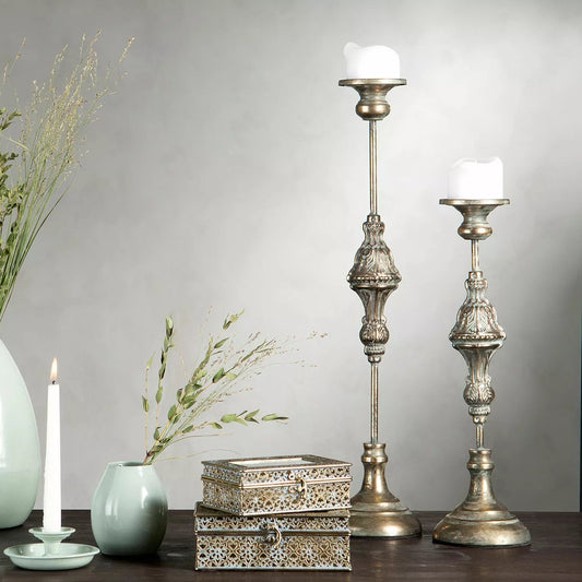 Kron / Blockljusstake Largo Guld Ø14x50cm