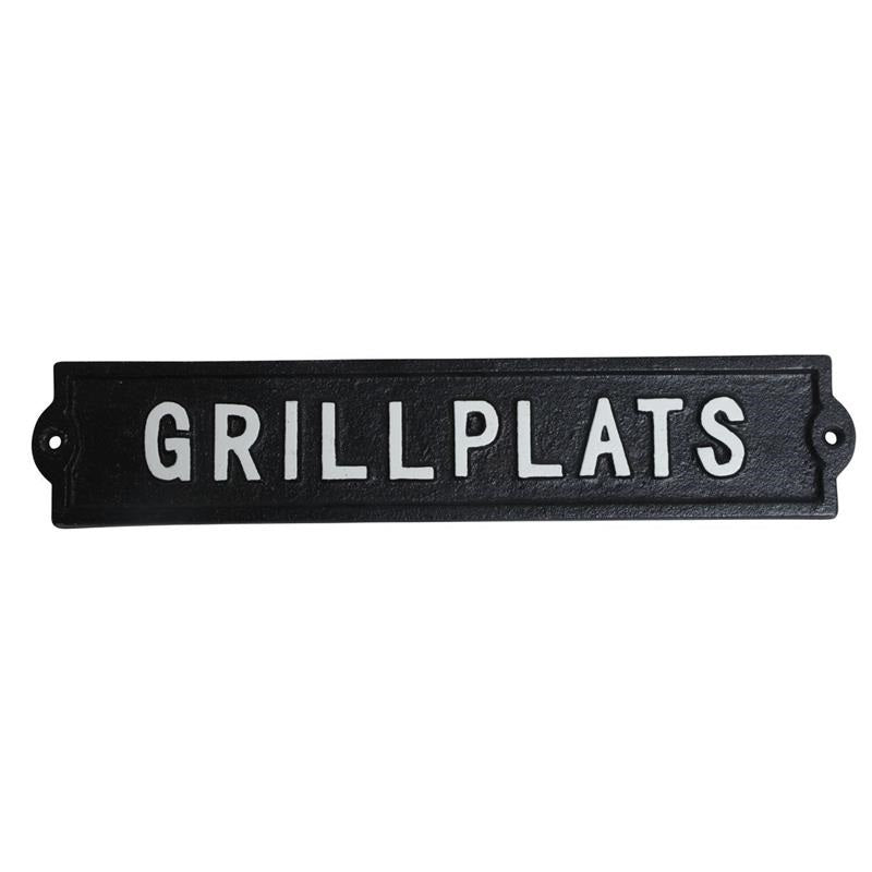 Skylt / Järn - Grillplats
