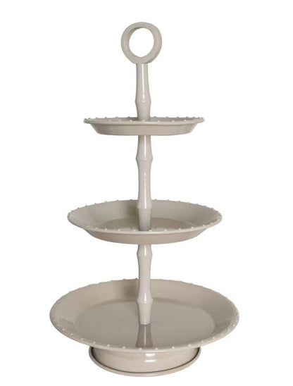 Trevåningsfat Grön / Beige