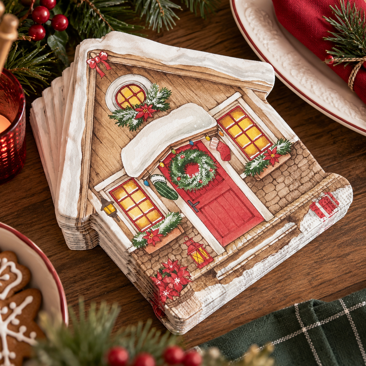 Festive House Lunch 33x33 cm