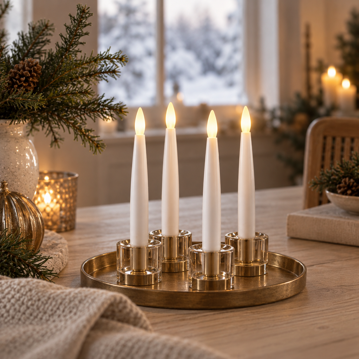 LED Små Antikljus 4-pack