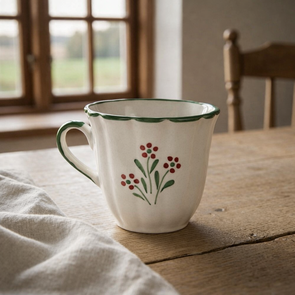 Mugg Esther Vildblomma Grön