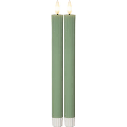 Batteriljus - LED Antikljus 2 pack Flamme Stripe 25 CM