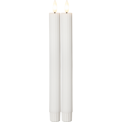 Batteriljus - LED Antikljus 2 pack Flamme Stripe 25 CM