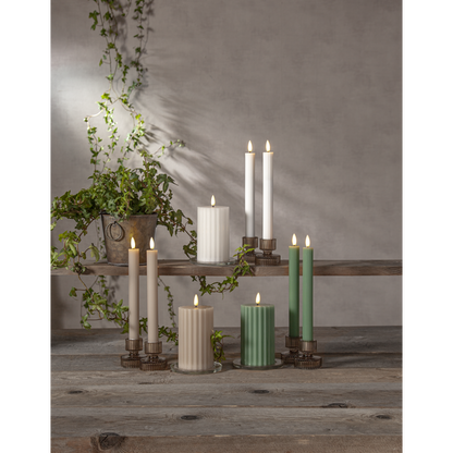 Batteriljus - LED Antikljus 2 pack Flamme Stripe 25 CM