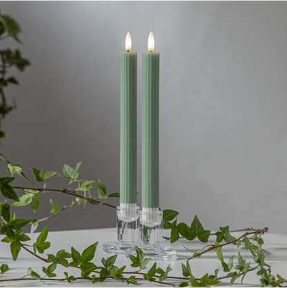 Batteriljus - LED Antikljus 2 pack Flamme Stripe 25 CM