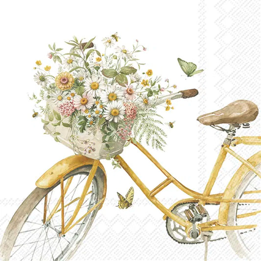 Flower Bike Lunch 33x33 cm