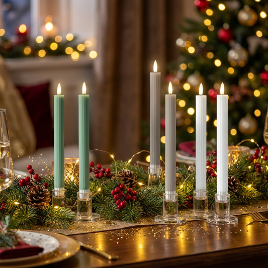 Batteriljus - LED Antikljus 2 pack Flamme Stripe 25 CM