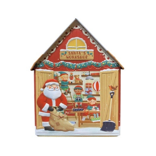 Plåtburk Speldosa Santa's Workshop