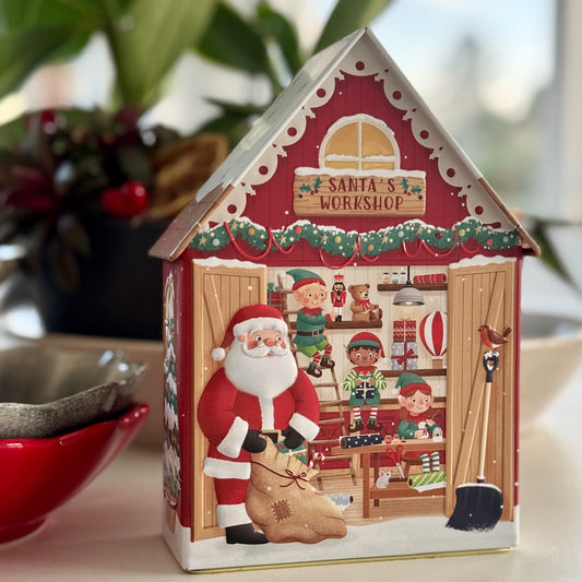 Plåtburk Speldosa Santa's Workshop