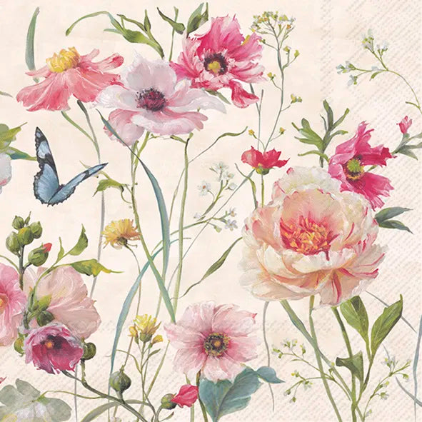 Living Wildflowers Light Rose Lunch 33x33 cm