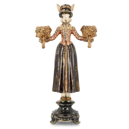 Ljusstake Fru Kanin Antik Rosa 43 cm