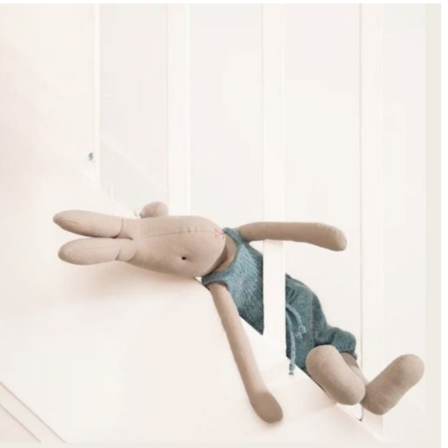 Maileg, Rabbit, Size 4 - Knitted overalls