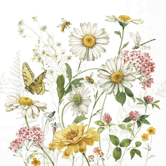Wildflower And Butterfly Lunch 33x33 cm