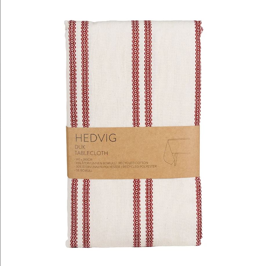 Julduk med broderad rand 140x280 cm