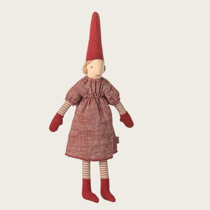 Maileg Pixy, Size 2 Girl - Red dress