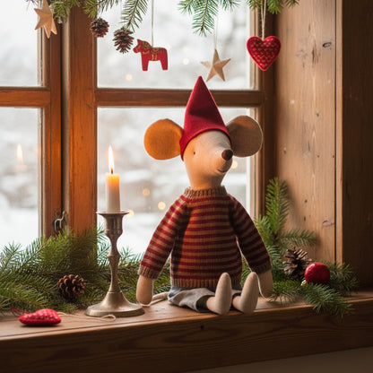 Maileg Christmas Mouse Maxi/Boy